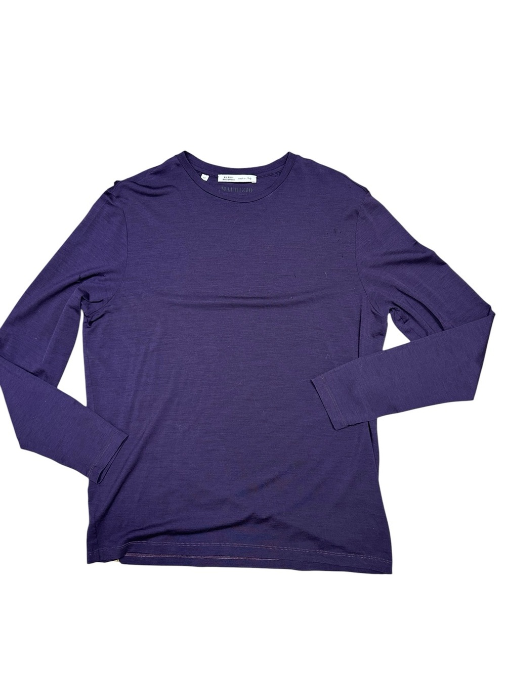 Maurizio Baldassari unisex merino wool base layer medium hike long sleeve HOLES